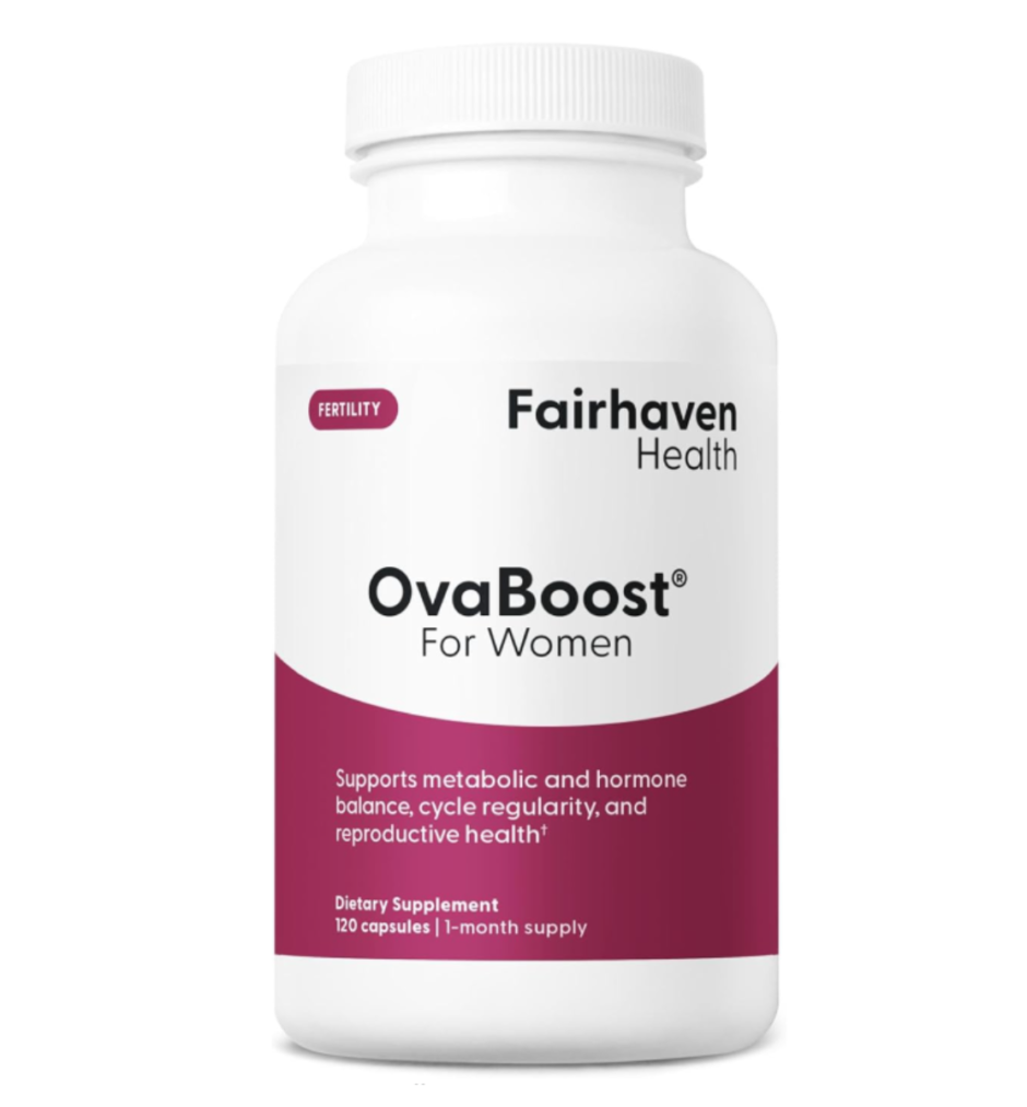 Fairhaven Health Ovaboost | Fertility Supplements for Women with Myo-Inositol, Folate, CoQ10 | Conception Vitamins | Womens Ovulation & Egg Quality | Natural Fertility Supplement | 120 Capsules