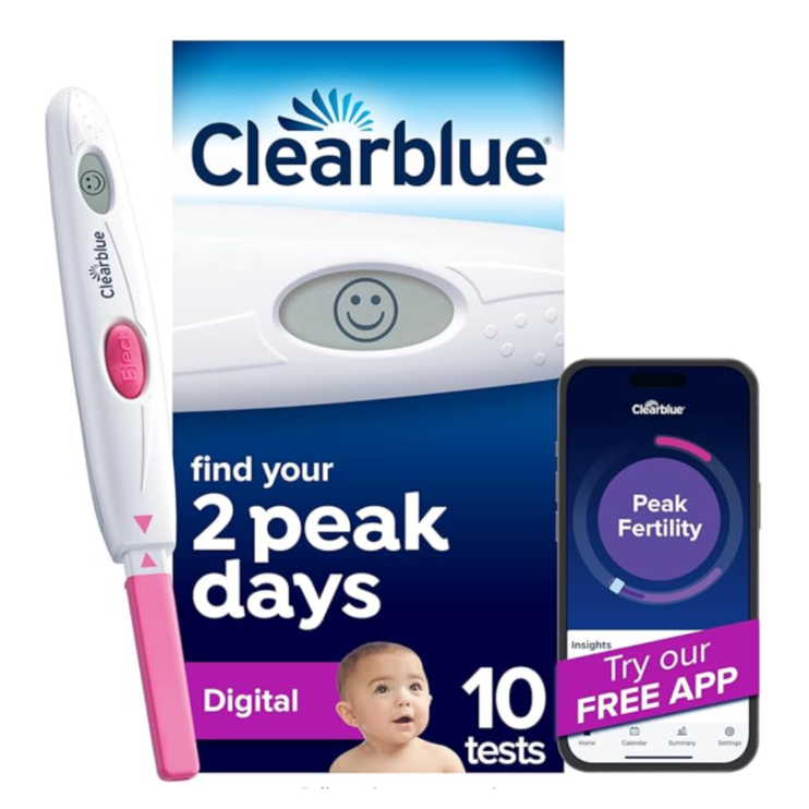 Clearblue Digital Ovulation Predictor Kit, Featuring Ovulation Test with Digital Results, 10 Digital Ovulation Tests