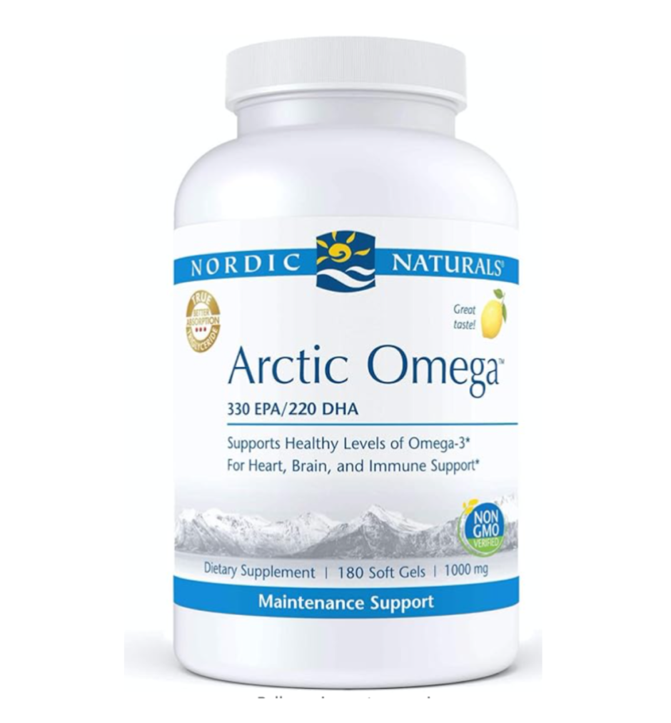 Nordic Naturals Arctic Omega, Lemon Flavor - 690 mg Omega-3-180 Soft Gels - Fish Oil - EPA & DHA - Immune Support, Brain & Heart Health, Optimal Wellness - Non-GMO - 90 Servings